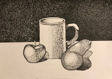 「black and white」というタイトルの描画 Aleksandra Savickaによって, オリジナルのアートワーク, マーカー