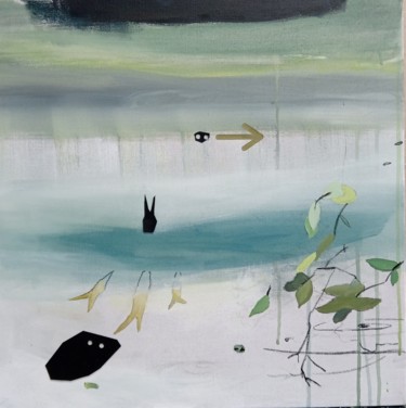 绘画 标题为“Paysage psyché” 由Anna Vliet, 原创艺术品, 丙烯 安装在木质担架架上