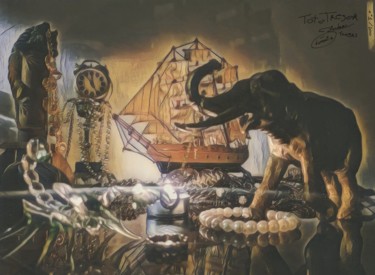 TotoTrésor édition 1% Peinture intitulée "TotoTrésor édition…" par Thomas Blondeau-Dumoulin, Œuvre d'art originale, Peinture numérique