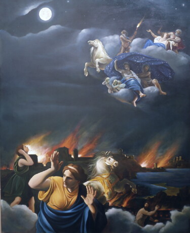 Painting titled "LUNA 3" by Costapintor, Original Artwork, Oil