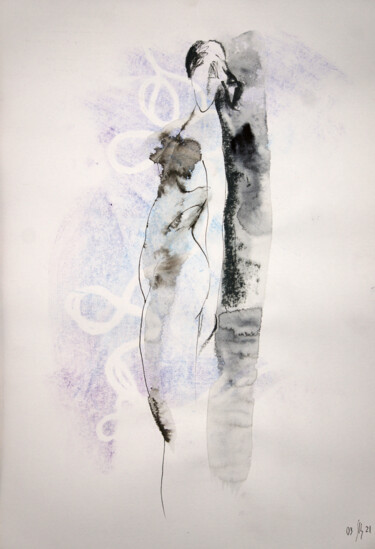 Susanna. Nude art №21107 - original sketch art Dessin intitulée "Susanna. Nude art №…" par Maria Shedrina, Œuvre d'art originale, Encre