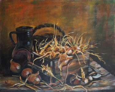 Onions Peinture intitulée "Onions" par Dora Stork, Œuvre d'art originale, Acrylique