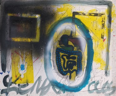 Drawing titled "I have no stomach f…" by Mladen Lazarević, Original Artwork, Spray paint