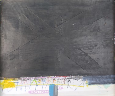 Drawing titled "black wall" by Mladen Lazarević, Original Artwork, Acrylic