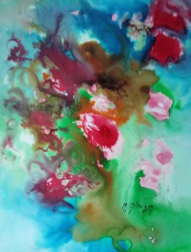 Peinture intitulée "MICROSCOPE" par Michele Glaize, Œuvre d'art originale, Encre