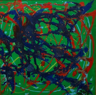 Malerei mit dem Titel "Galactic Rotations" von Janjak, Original-Kunstwerk, Acryl