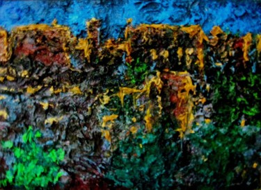 Schilderij getiteld "Lacerazione Muraria" door Michele Principato Trosso, Origineel Kunstwerk, Olie