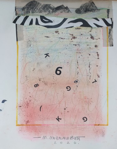 Drawing titled "Africa1" by Mladen Lazarević, Original Artwork, Collages