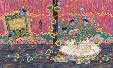 MY LITTLE HAPPINESS 绘画 标题为“MY LITTLE HAPPINESS” 由Chiori Ohnaka, 原创艺术品, 颜料