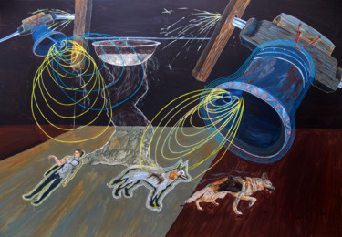 绘画 标题为“GOD IS VIBRATION” 由Lazaro Hurtado, 原创艺术品, 丙烯