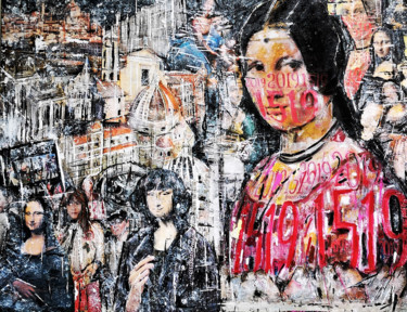 Pittura intitolato "Leoardo, presente n…" da Daniela Foschi, Opera d'arte originale, Acrilico