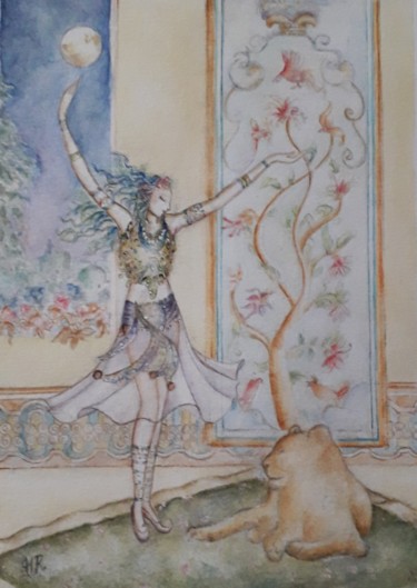 绘画 标题为“L'arbre de la vie” 由Helene Rejembeau, 原创艺术品, 水彩