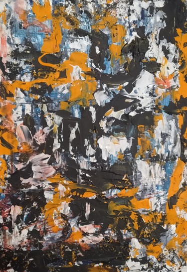 Painting titled "Chronicle" by Atignas Art, Original Artwork, Acrylic Mounted on Wood Panel