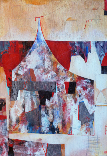 Old city Original Acryl ÖL auf Leinwand 100 x 70 cm, 2 Painting titled "Old city Original…" by Emil Hasenrick, Original Artwork, Acrylic Mounted on Other rigid panel