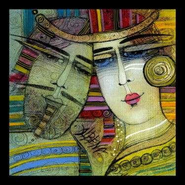 Peinture intitulée "Tendresse" par Albena Vatcheva, Œuvre d'art originale, Huile Monté sur Châssis en bois