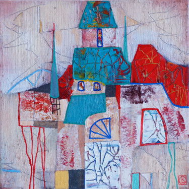 Old city Original Acryl ÖL auf Leinwand 30 x 30 cm, 11 Painting titled "Old city Original…" by Emil Hasenrick, Original Artwork, Acrylic Mounted on Other rigid panel