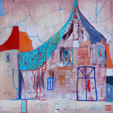 Old city Original Acryl ÖL auf Leinwand 30 x 30 cm, 20 Painting titled "Old city Original…" by Emil Hasenrick, Original Artwork, Acrylic Mounted on Other rigid panel