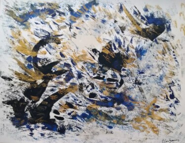 Schilderij getiteld "Le vent l'emportera…" door Myriam Carbonnier, Origineel Kunstwerk, Olie