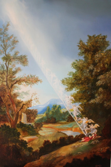 「stairway to Heaven」というタイトルの絵画 Gennadiy Protskoによって, オリジナルのアートワーク, オイル