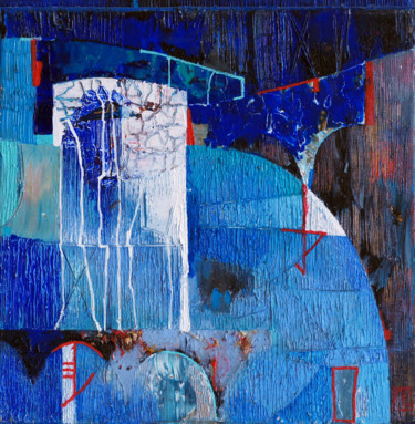 Old city Original Acryl ÖL auf Leinwand 30 x 30 cm, 21 Painting titled "Old city Original…" by Emil Hasenrick, Original Artwork, Acrylic Mounted on Other rigid panel