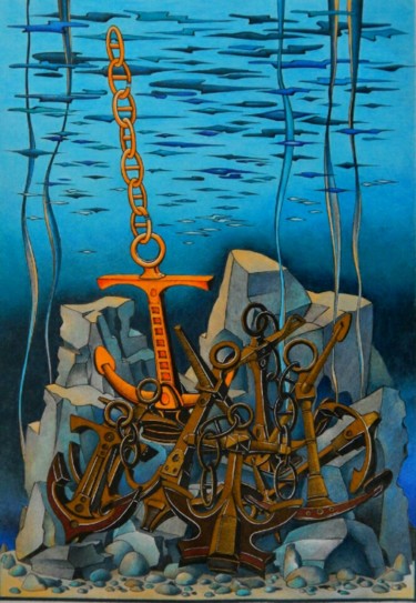 图画 标题为“In the depths of co…” 由Oleksandr Volodymyrets, 原创艺术品, 孔戴