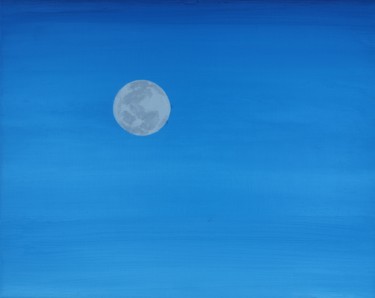 Composition #261 - Full Moon Painting titled "Composition #261 -…" by Iskan, Original Artwork, Oil