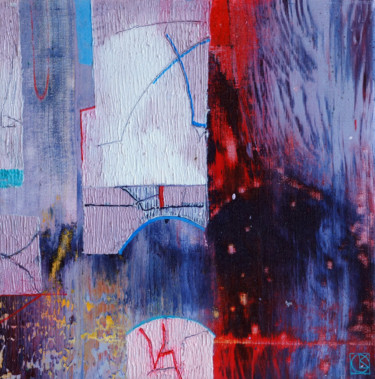 Old city Original Acryl ÖL auf Leinwand 30 x 30 cm, 25 Painting titled "Old city Original…" by Emil Hasenrick, Original Artwork, Acrylic Mounted on Other rigid panel