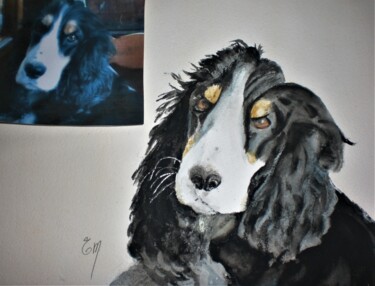 TRACY - aquarelle unique originale Peinture intitulée "TRACY - aquarelle u…" par Eliane Morvan (CREADELI "les petits bonheurs d'Eli"), Œuvre d'art originale,…