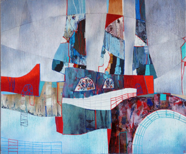 Old city Original Acryl ÖL auf Leinwand 100 x 120 cm, 2 Painting titled "Old city Original…" by Emil Hasenrick, Original Artwork, Acrylic Mounted on Other rigid panel