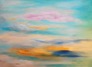 Painting titled "Abstract landscape" by Kristina Valić, Original Artwork, Acrylic