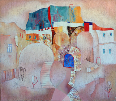 Old city Original Acryl ÖL auf Leinwand 70 x 80 cm, 1 Painting titled "Old city Original…" by Emil Hasenrick, Original Artwork, Acrylic Mounted on Other rigid panel