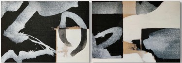 Painting titled "Abstract no. 3521 X…" by Anita Kaufmann, Original Artwork, Acrylic Mounted on Wood Stretcher frame
