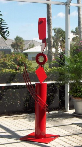 Sculpture titled "Joyful and Free" by Richard Beaulieu, Original Artwork, Metals