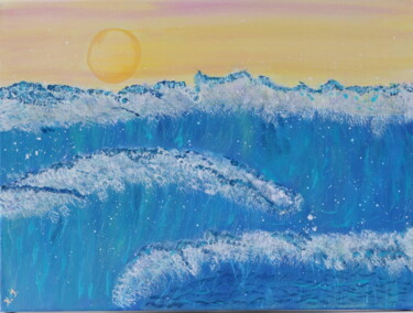 Pittura intitolato "Water/Вода" da Natalia Ivanova, Opera d'arte originale, Acrilico Montato su Telaio per barella in legno