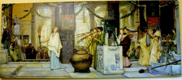 Painting titled "The wine festival,…" by Gennadiy Protsko, Original Artwork, Oil