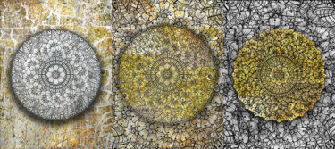 Painting titled "Mandala Yoga Chakra…" by Tony Rubino, Original Artwork, Acrylic Mounted on Wood Stretcher frame