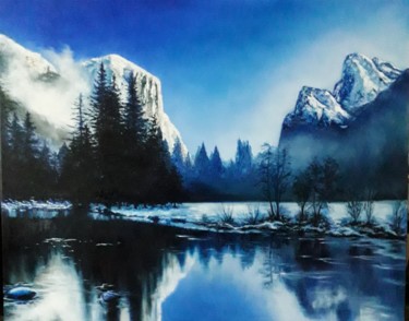 Painting titled "Sierra Nevada Kalif…" by Iryna Lubera, Original Artwork, Oil