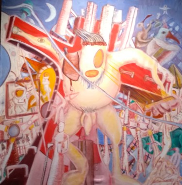 Peinture intitulée "See Sex and God" par François Devreux, Œuvre d'art originale, Huile