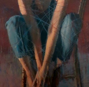 绘画 标题为“io sto da sola” 由Fabrizio Avena, 原创艺术品, 粉彩