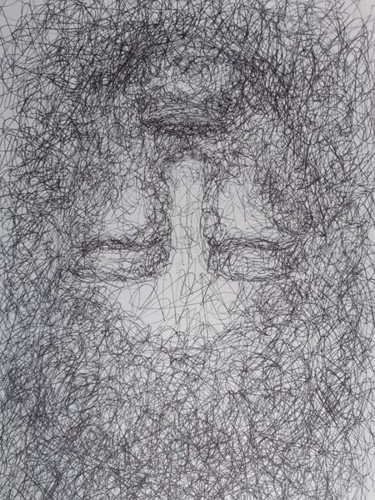 图画 标题为“portrait 6” 由Valérie Thévenot, 原创艺术品, 墨