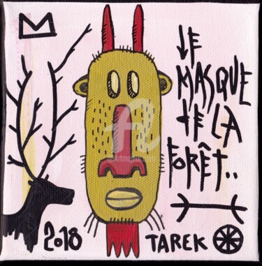 绘画 标题为“Le masque de la for…” 由Tarek Ben Yakhlef, 原创艺术品, 丙烯
