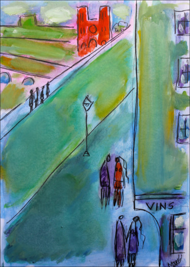 제목이 "Romances parisiennes"인 미술작품 Jean Mirre로, 원작, 기름