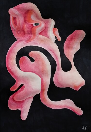 绘画 标题为“Fluidity” 由Anna Reshetnikova, 原创艺术品, 水彩