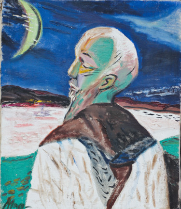 Painting titled "Странник" by Olga Matveeva, Original Artwork, Oil