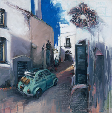 PUGLIA 2 제목이 "PUGLIA 2"인 미술작품 Sandrine Blondel로, 원작, 아크릴 나무 들것 프레임에 장착됨