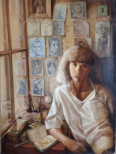 "Irina" başlıklı Tablo Rakhmet Redzhepov tarafından, Orijinal sanat, Petrol Ahşap Sedye çerçevesi üzerine monte edilmiş