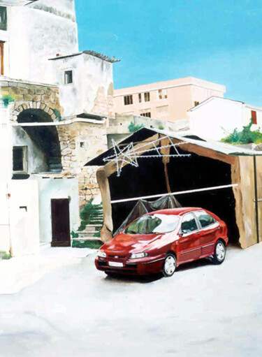제목이 "ASPETTANDO IL NATALE"인 미술작품 Silvano Battimiello로, 원작, 기름