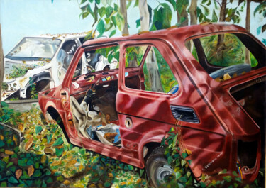 제목이 "VECCHIE CARCASSE"인 미술작품 Silvano Battimiello로, 원작, 기름
