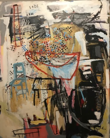 绘画 标题为“Allô la terre” 由Johanne Proulx, 原创艺术品, 丙烯