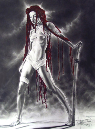 Drawing titled "Ego non" by Alyn Federico, Original Artwork, Pencil